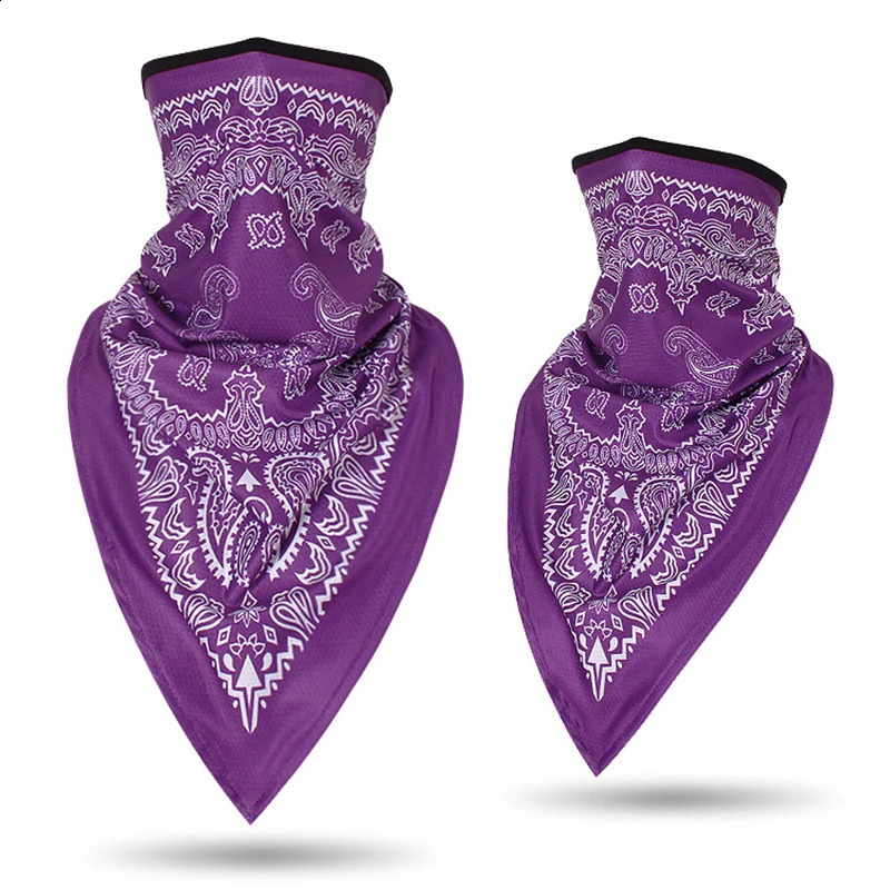 Men Women Bandanna Mask Sports Paisley Bandana Wrap Triangle Face Cover Ski Tube Scarf Fishing Hunting Hiking Neck Gaiter Shield 260206
