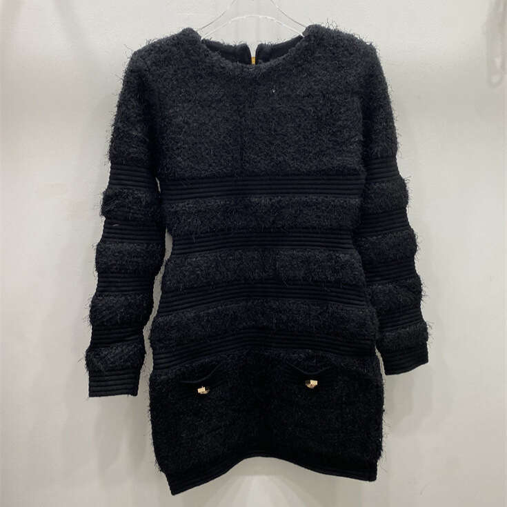 Autumn slim fit fashionable niche women's knitted dress 2026 winter sexy women's dress