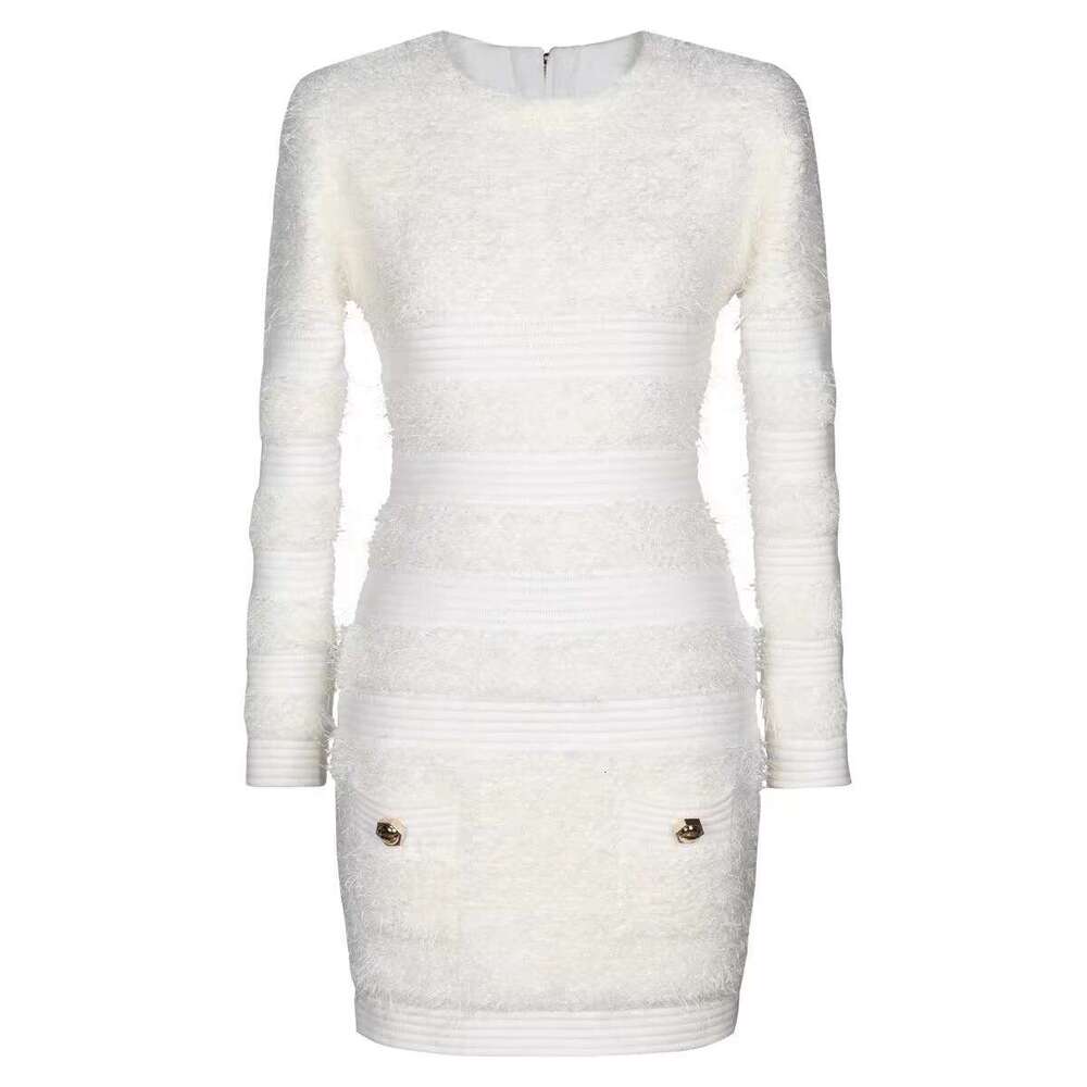 Autumn slim fit fashionable niche women's knitted dress 2026 winter sexy women's dress