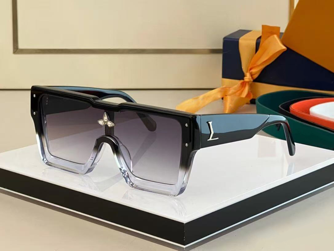 Free Shipping Luxury Designer Sunglasses Black Acetate Frame Purple Gradient Lens Polished Metal Hardware sunglasses for women men UV400 Protecti