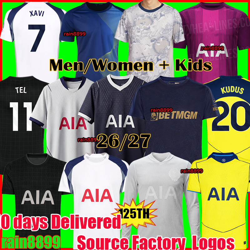 Tottenham Jersey 25 26 27 1901 FA Cup 125th Anniversary Kit RICHARLISON KUDUS TOT Soccer Jerseys GALLAGHER COYS Jersey 2026 2027 XAVI THFC Football shirt Men kids set