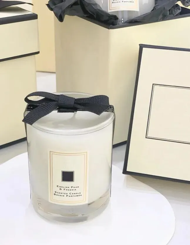 High quality 200g Incense Candles English Pear Orange Blossom sea salt Women Solid Perfume Lasting Fragrance Good Smell Smokeless Scented Candles Perfume fast ship