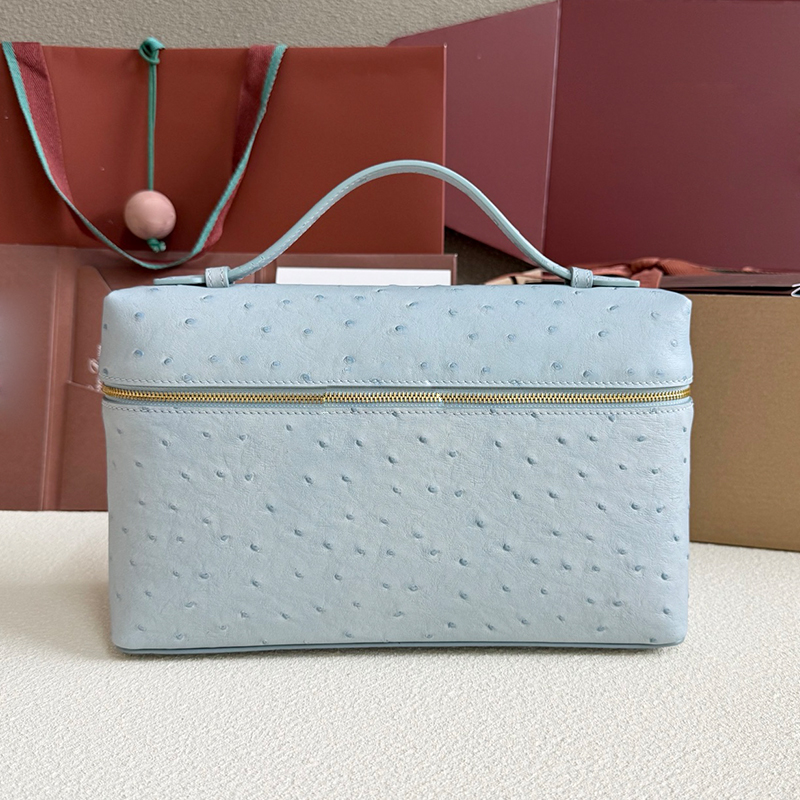 Designer Bag handbag handle Ostrich Box bag L19 L27 mini Shoulder Women Leather Handbag Female Crossbody Bag with box