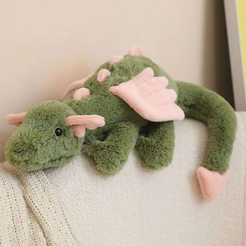 Plush Toy, Green, 50cm, with tag. Malachy Dragon comforting toy, birthday plush toy gift. 26W0211