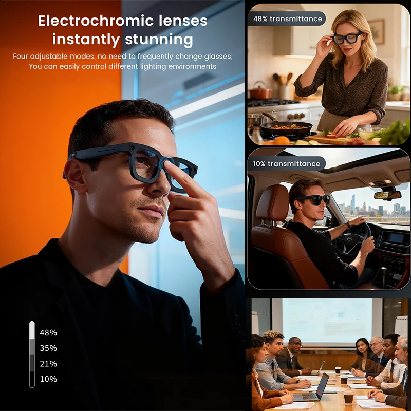 2026 Smart Glasses HD Po Video OpenAI Record Translation Touch Pochromic Lenses Bluetooth Call Music Multifunction Glasses 260206