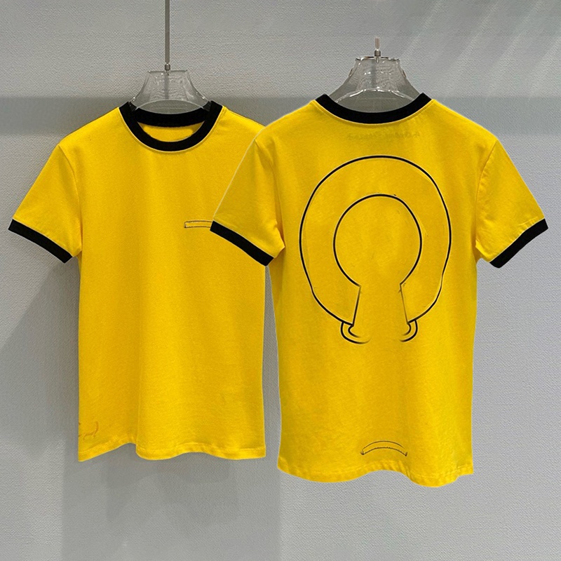 Designer Print Cotton t Shirt For Women Luxury Summer Short Sleeve Crew Neck Tees Brand Street Style Casual Daily Sporty Top