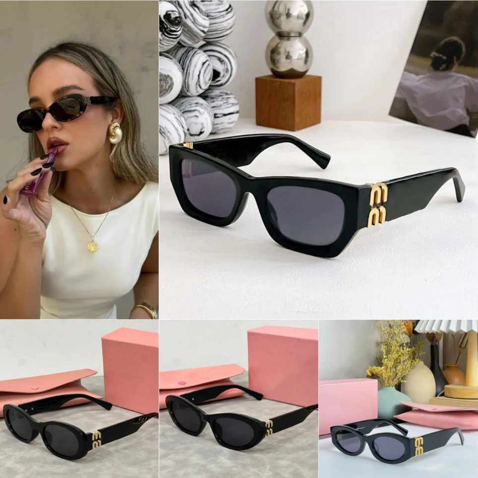 Designer Sunglasses Fashion Glasses Oval Frame M Sunglass Womens Anti-Radiation 2026 New Style Uv400 Polarized Lenses Mens Retro Eyeglasses With Box