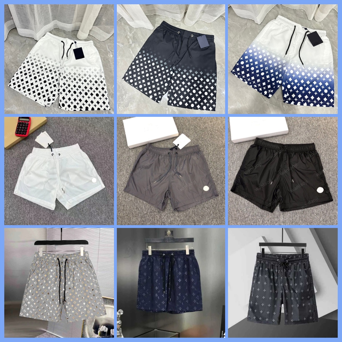 Designer Summer Men Nylon Swim Shorts Fashion Gentleman Side Pockets Swimear Boy Zipper Closure Back Pocket Tonal Short Pants