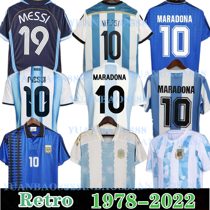 maradona soccer jersey 1986 1994 ArgentinaS retro 86 Vintage Classic 1978 Football Shirts Maillot Camisetas de Futbol 96 00 01 2006 2014 2025 2026 shirt men kids 888