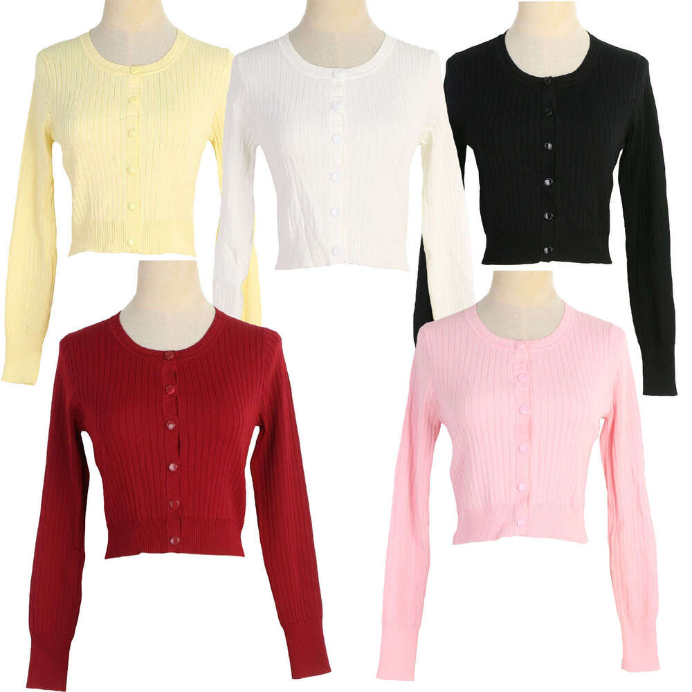 2026 autumn and winter new jacket single breasted slim fit elegant slim fit French round neck knitted women's cardigan