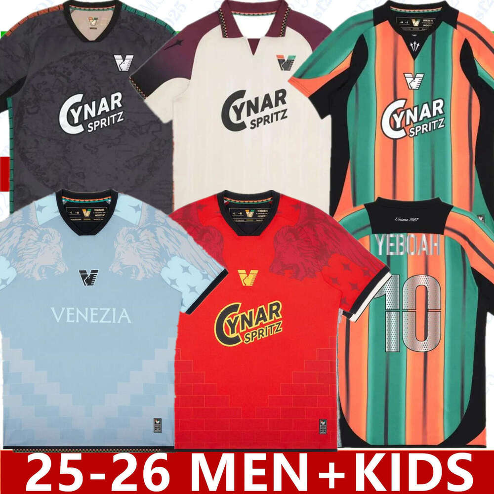 25 26 Venezia FC soccer Jerseys home ARAMU FORTE 2025 2026 PERETZ HEYMANS POHJANPALO away third MARIANO Johnsen MAZZOCCHI FOOTBALL shirts long sleeves