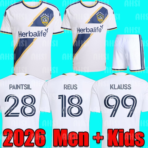 2026 LA Galaxy soccer jersey KLAUSS PAINTSIL REUS 26 27 football shirt men kids kit set