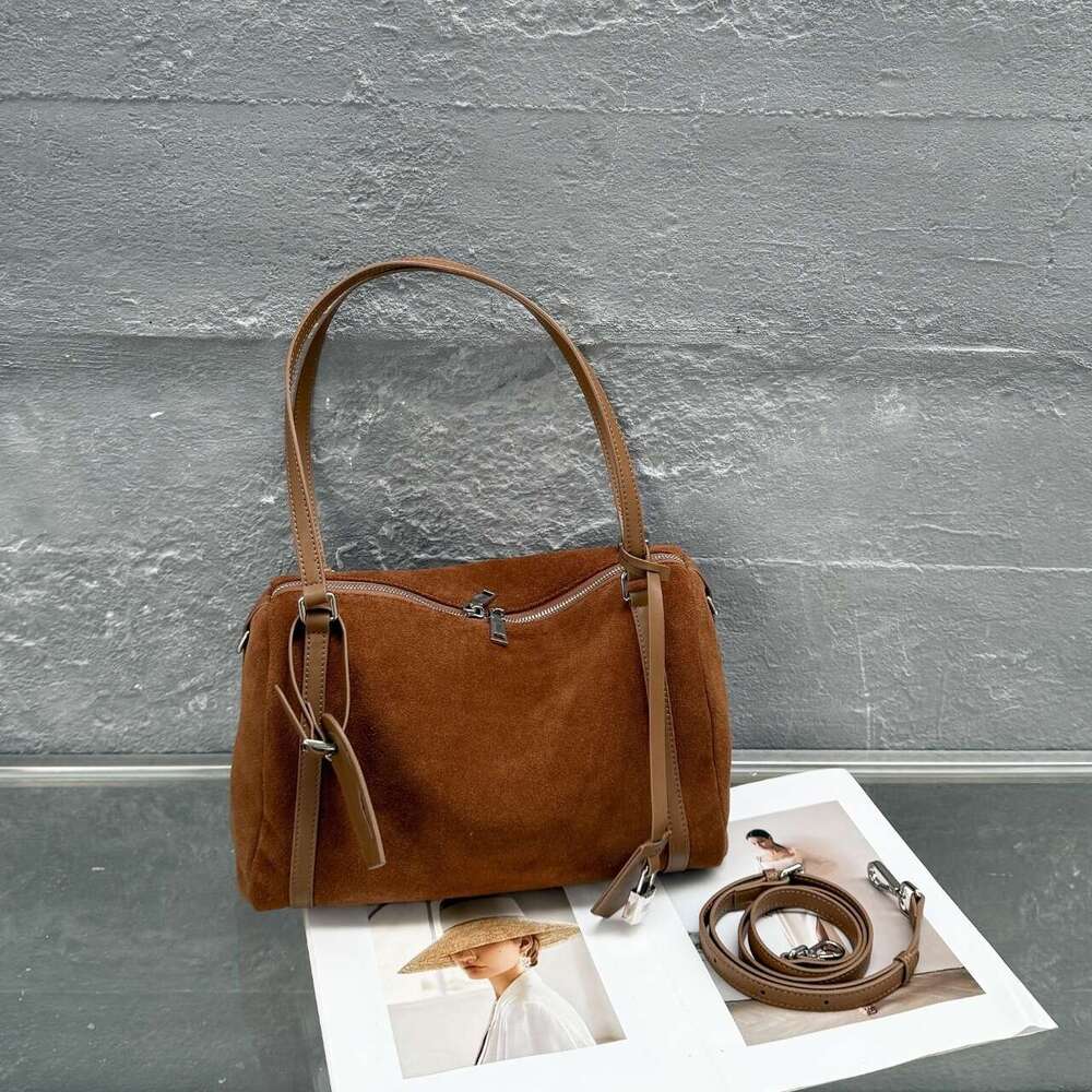 Luxury Shoulder Bags Totes Hobo Handbag Spring Summer New European And American Tote Cross Border Women S Single Crossbody Deer Leather Large Bag SENY