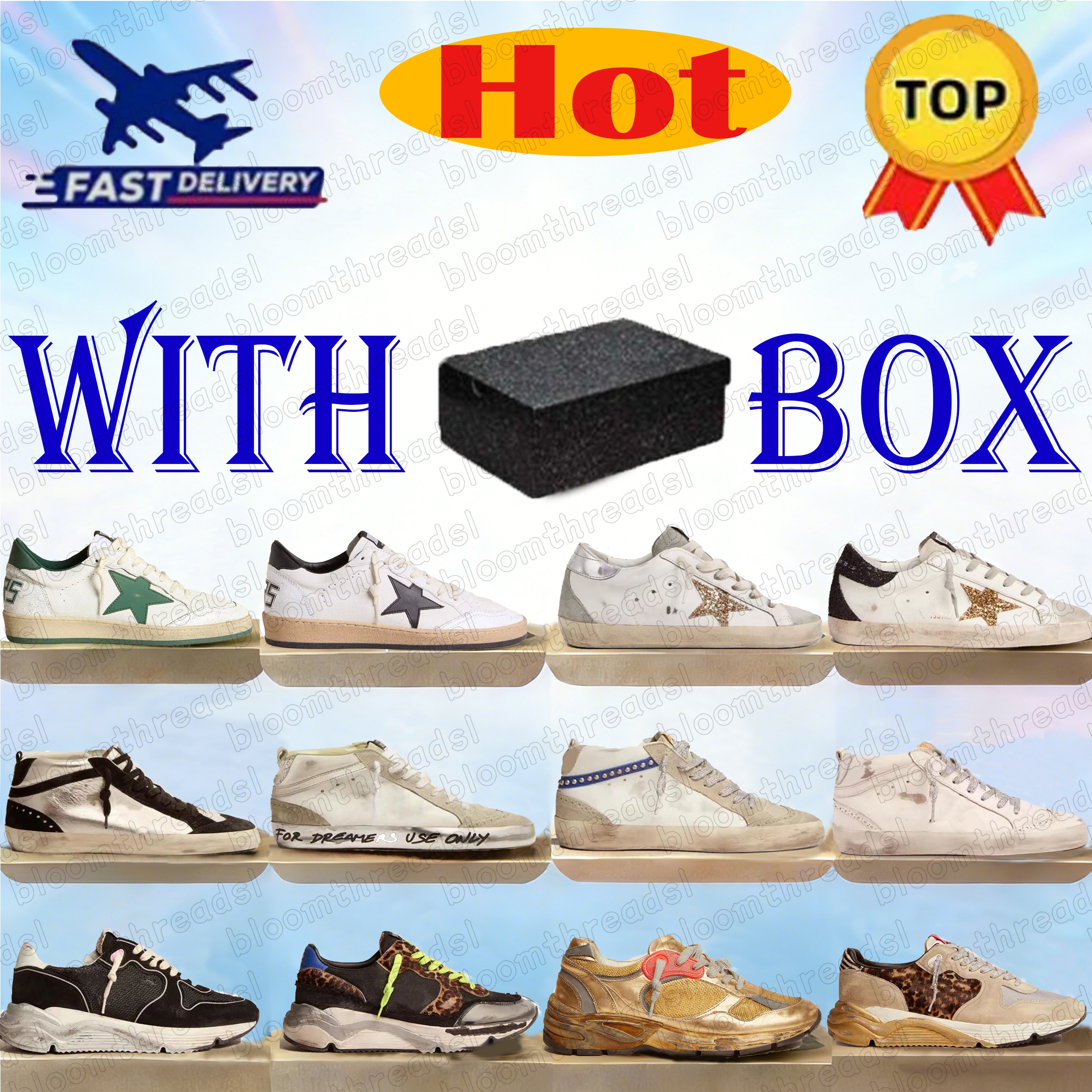 Goods Designer Brand Men Women sneakers Ball Star Shoes Dirty shoes Classic Casual superstar shoes old school Sneakers do-old Ital