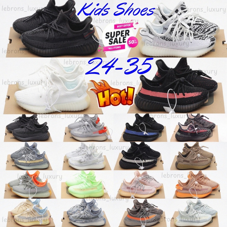 Kids Designer Shoes Boys Girls Toddlers Sport Trainers Black White Children Youth Running Sneakers Outdoor Athletic Shoe Grey Blue Pink Orange Green 05lj#