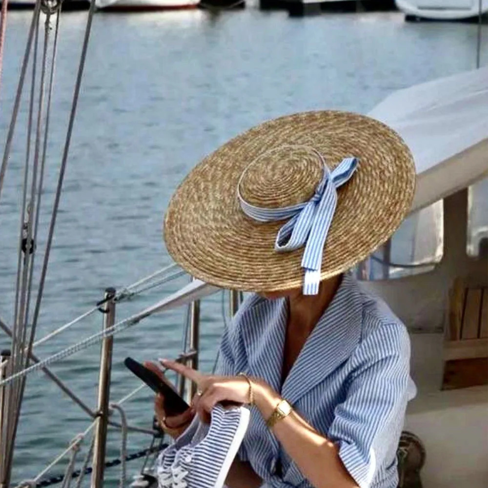 women spring wide brim chic straw hat fashion straw hat Picnic boater wedding straw hat vacation sun hat beach summer hat travel 260209