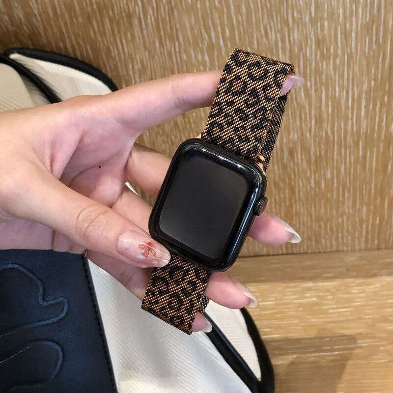 Leopard Print Magnetic Apple Watch Band Premium Soft Strap Compatible with iWatch Series 1-10 Ultra SE 38mm-49mm - view 4