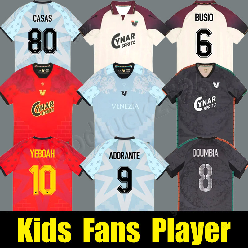 Venezia jersey 25 26 soccer Jerseys ADORANTE YEBOAH DOUMBIA 2025 2026 Venice CASASS BUSIO SVOBODA Football shirts HAINAUT Venezias FC Maglia calcio Special fourth