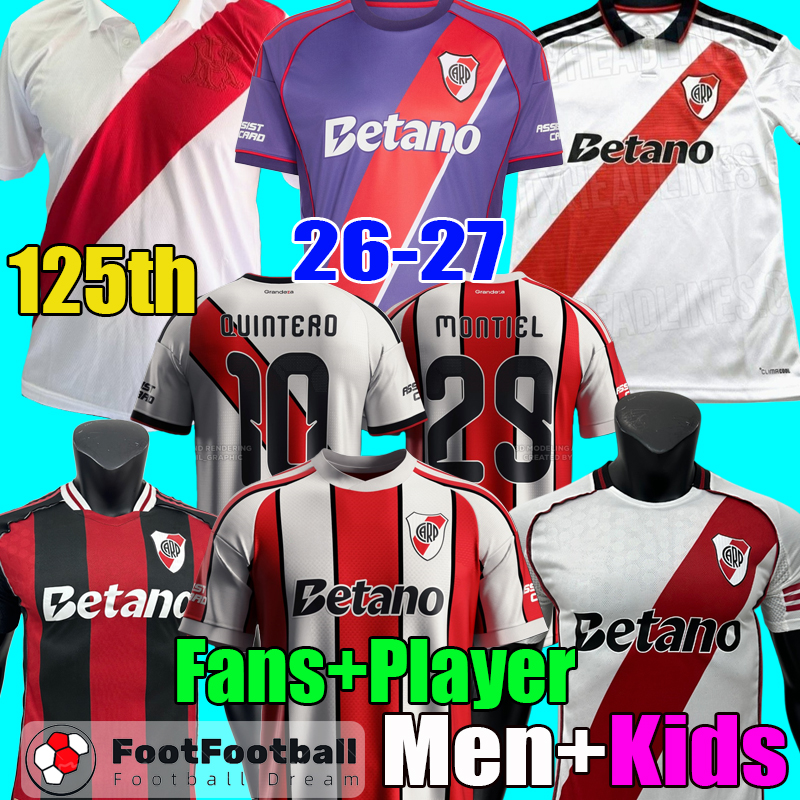 26 27 River Plate 125 Year Anniversary soccer jerseys 2025 2026 2027 25 26 Home 125th men kids Kits football shirts