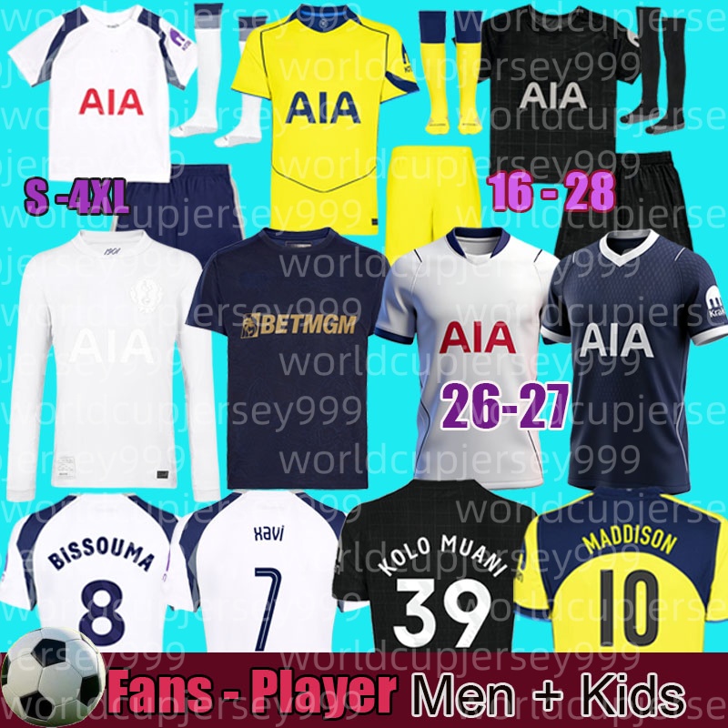 GALLAGHER jersey 25 26 27 1901 hotpsur Whiteout KOLO MUANI XAVI MADDISON SON WERNER Soccer Jerseys Football shirt Men kids kits 2026 top