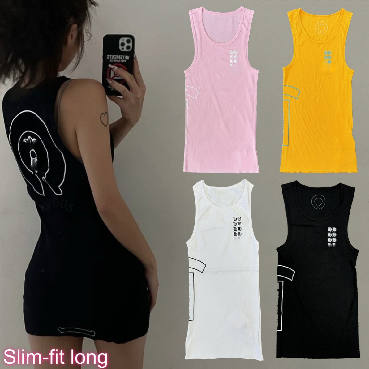 designer chrome tank top dress new pure desire spicy girl sanskrit printed neck hanging versatile tank top designer dress sleeveless camisole vest slimming womens