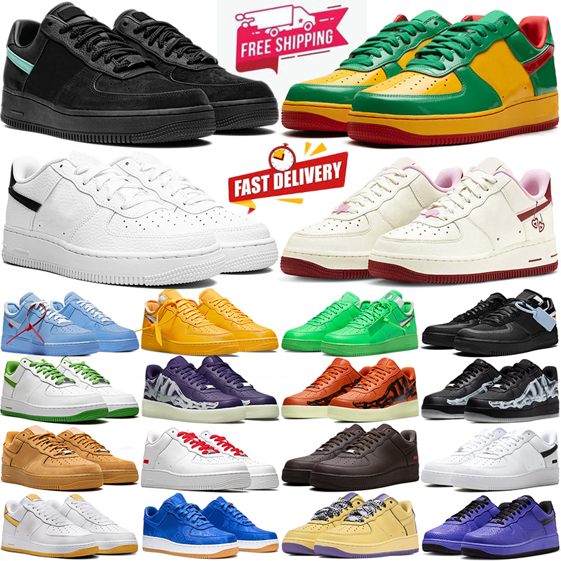 free shipping running shoes white black panda utility flax wheat mens trainers deisgner outdoor sneakers off white