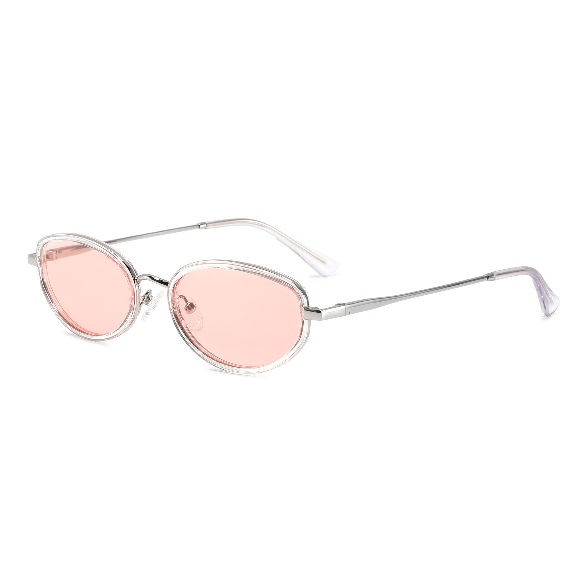 High-quality retro designer sunglasses metal frame small oval sunglasses UV400 polarized lens custom logo hand-made acetate sunglasses