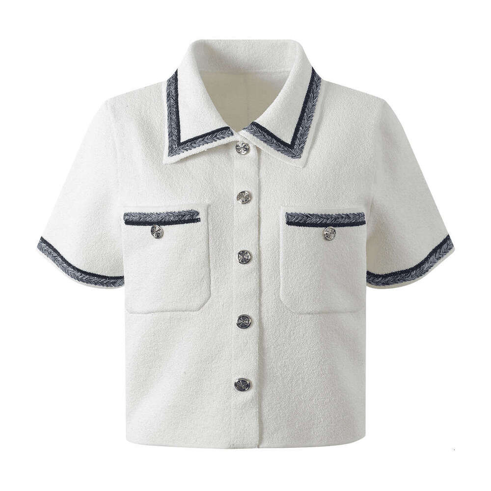 2026 Spring/Summer New French Color blocked Knitted Top Short Skirt Style Women's Fashion Set