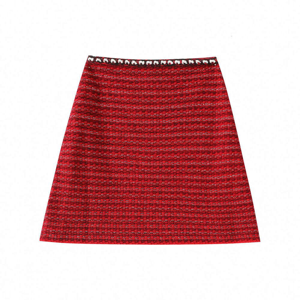 2026 Autumn New Style Red Bow Wool Knitted Cardigan Jacket and Skirt Two Piece Set for Women