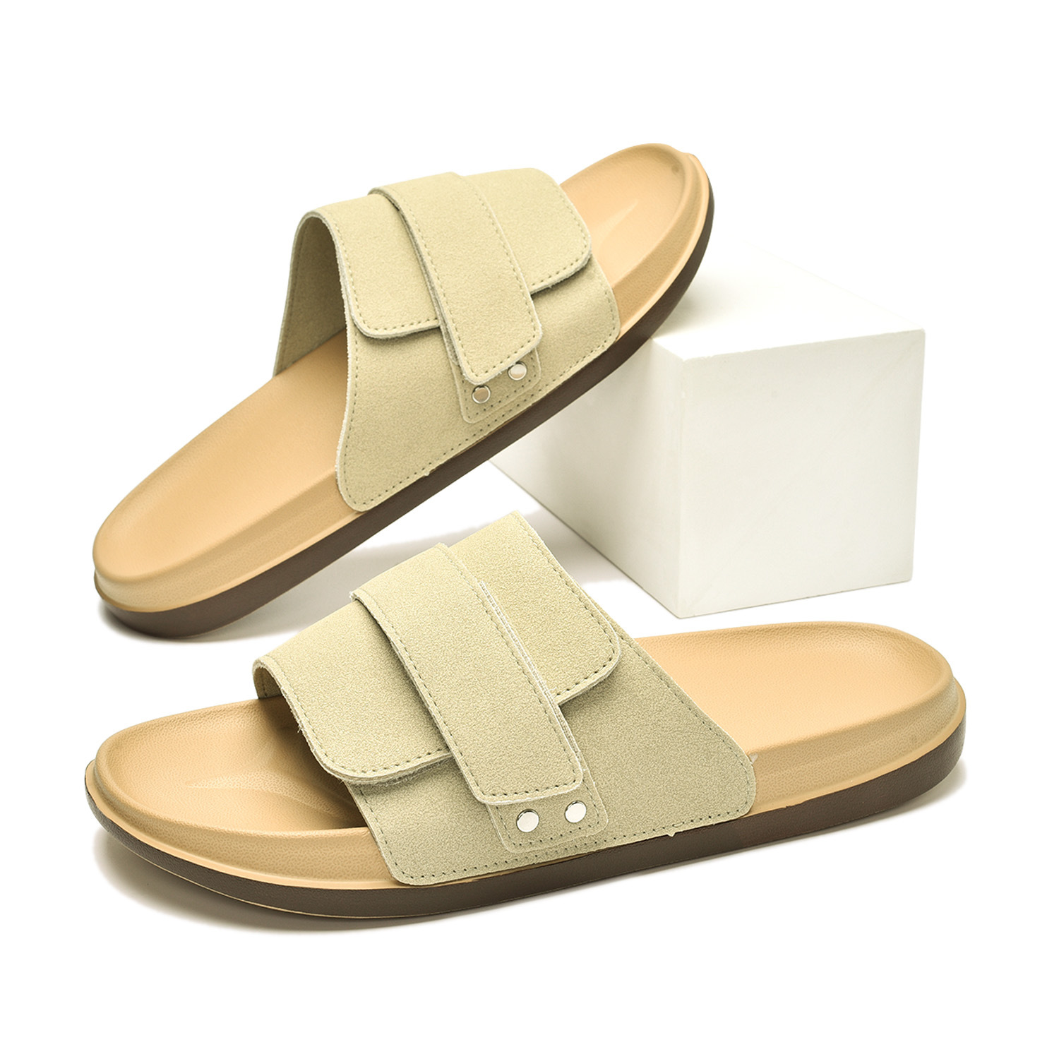 Free Shipping fashion Sandals Chic Slide-On Flats - Comfortable Outdoor Shoes Ideal For Any Occasion Chic Light Stylish