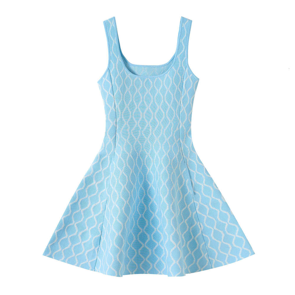 2026 Spring/Summer New French style Small Fragrant Square Neck Elegant Pink Soft Aging Knitted Women's Dress