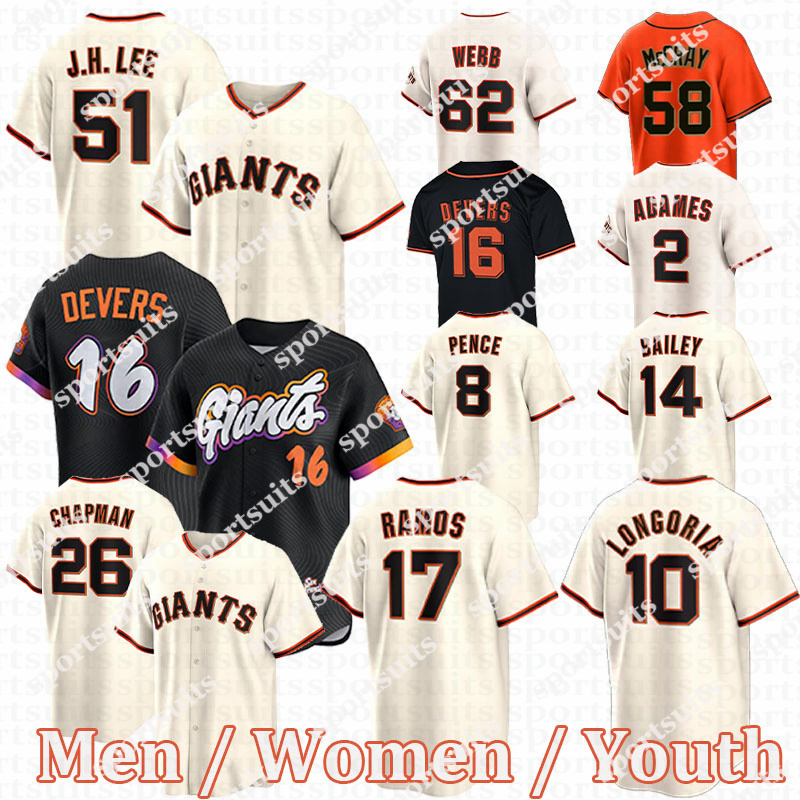 #51 Jung Hoo Lee Baseball Jersey San Franciscocity sf giant jersey Buster Posey Mike Yastrzemski Brandon Belt Michael Conforto Luis Matos jersey custom men youth