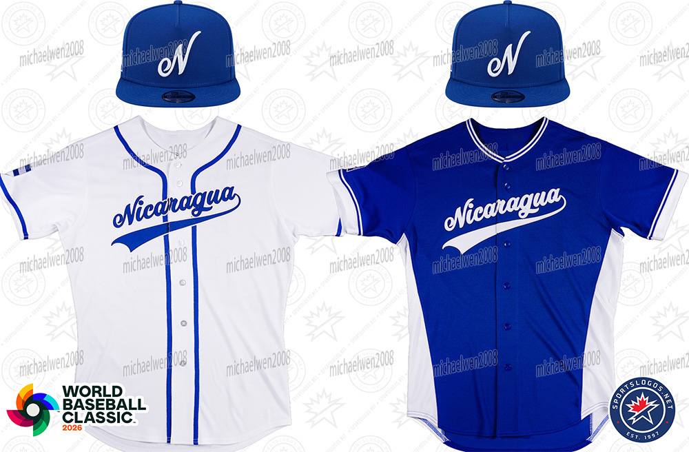 Kob Team Nicaragua 2026 World Classic WBC Baseball Jersey Mark Vientos Cristhian Sandoval Duque Ossami Hebbert Juan Diego Montes