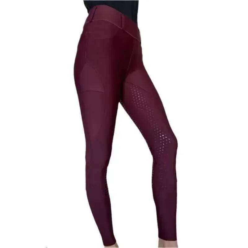 Black Full Seat Silicone Breeches Anti-pilling Horse Tights Women Riding Pant Equestrian Clothes 26Y0211