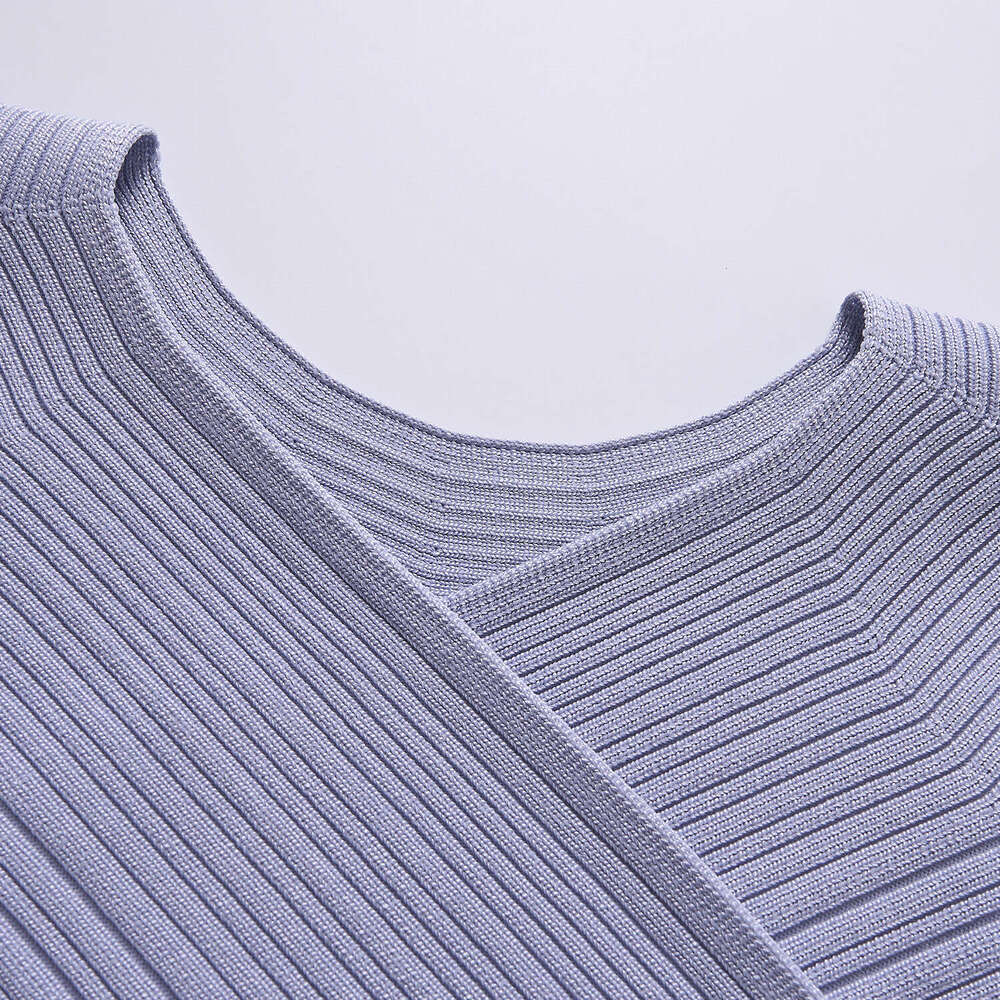 2026 summer minimalist designer style sleeveless cross waistband lace knit women's dress