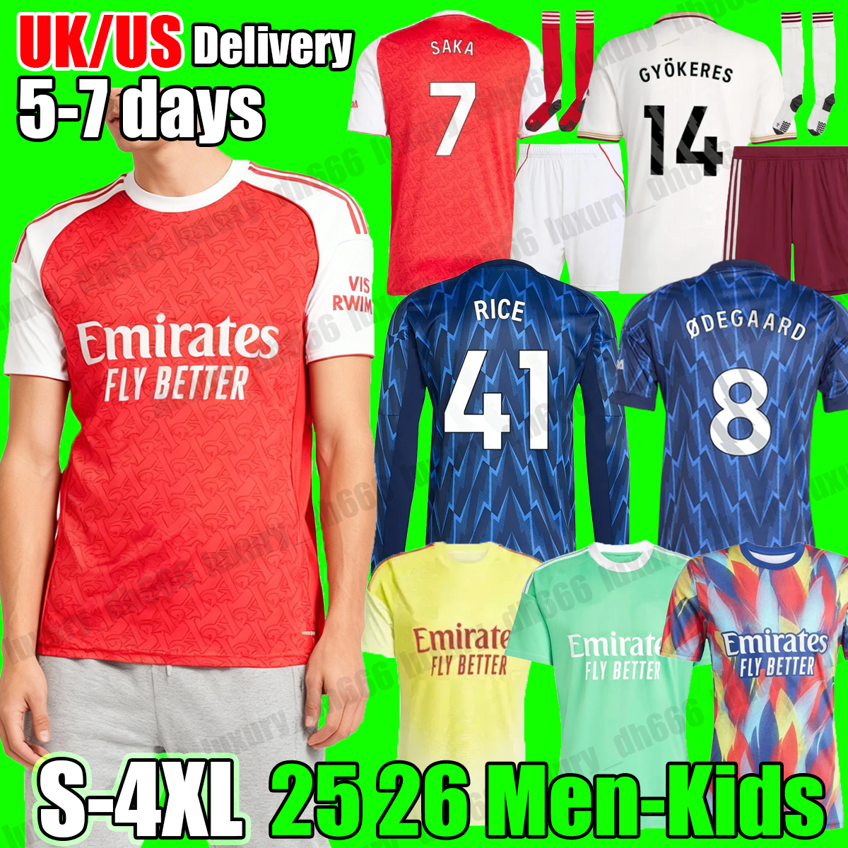 4XL SAKA RICE ZUBIMENDI GYOKERES football shirt Top aRsENaLjersey 25 26 gunners soccer jersey aRsENAlEd jersey 25 26 training kit long sleeve goalkeeper men kids kit