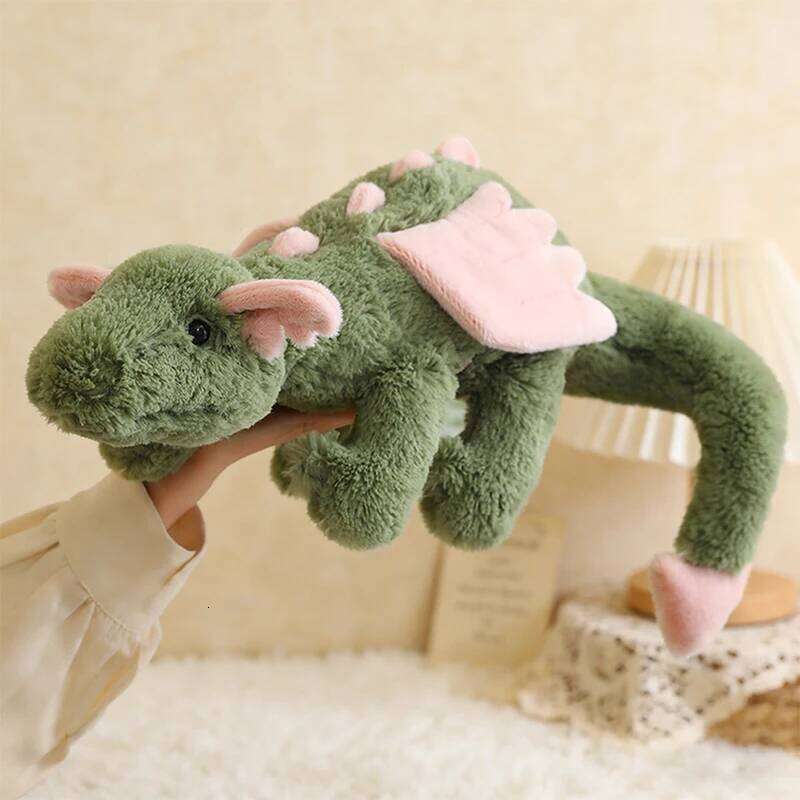 Plush Toy, Green, 50cm, with tag. Malachy Dragon comforting toy, birthday plush toy gift. 26W0211