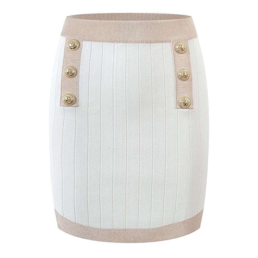 Elegant V-neck women's knitted cardigan spring and autumn style high-end fashion gold button basic shirt top