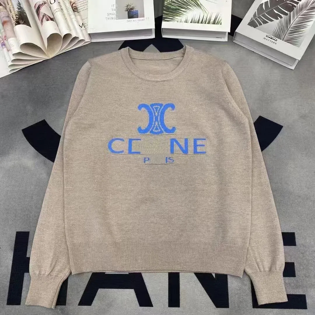 Women's Designer SweatersAutumn new round neck sweater tide brand long sleeve Jacquard letters casual loose Joker lazy cover meat slim.