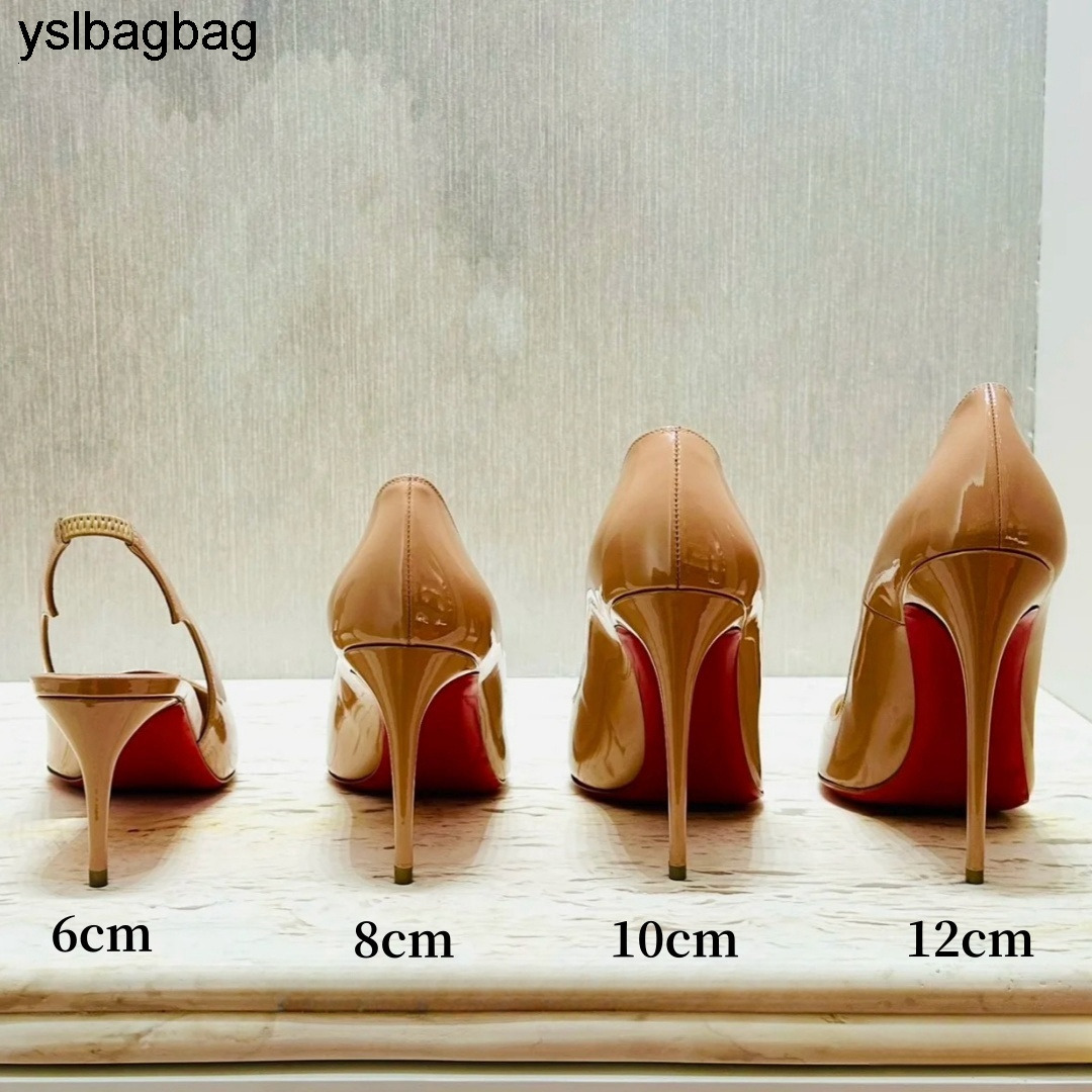 christian louboutinshoe louboutinheel red bottom men women louboutin heels loubitons loboutin Women High Heels Designer Sandals Shiny Pointed Toe Black Sexy 0AO9