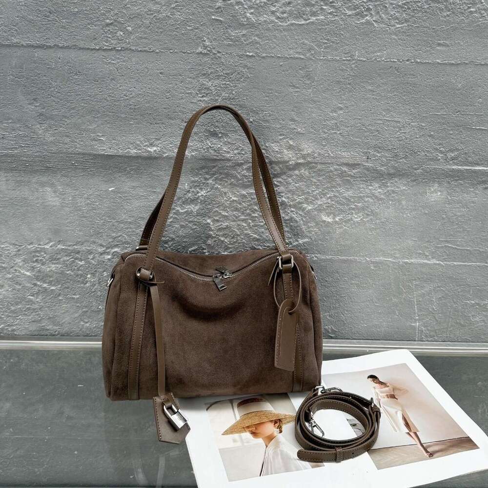 Luxury Shoulder Bags Totes Hobo Handbag Spring Summer New European And American Tote Cross Border Women S Single Crossbody Deer Leather Large Bag SENY