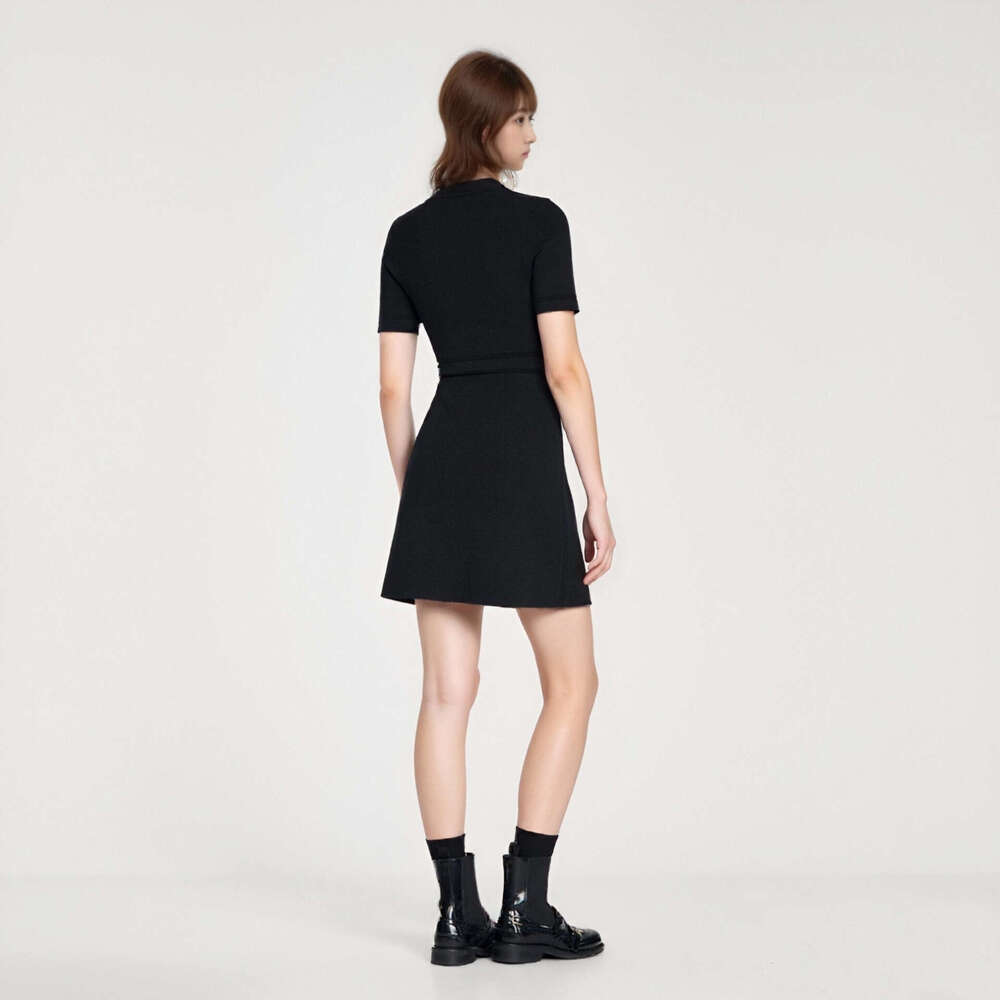 2026 Spring New Black Style Sexy Elegant Slimming Women's Knitted Dress for Women