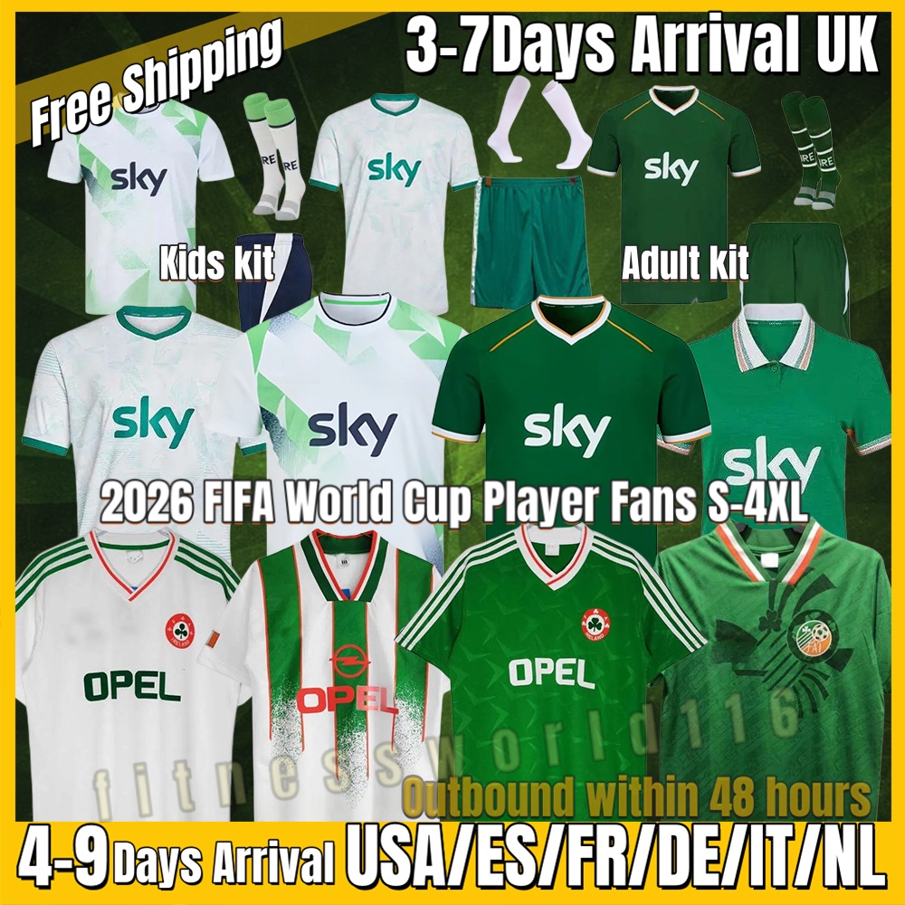 xxxl 4xl lreland jersey 2026 Ireland 26 27 BRADY soccer jerseys Home DOHERTY DUFFY Day Tops Tee Egan BRADY KEANE Hendrick McClean Football Shirt Men Kids Retro S-4XL