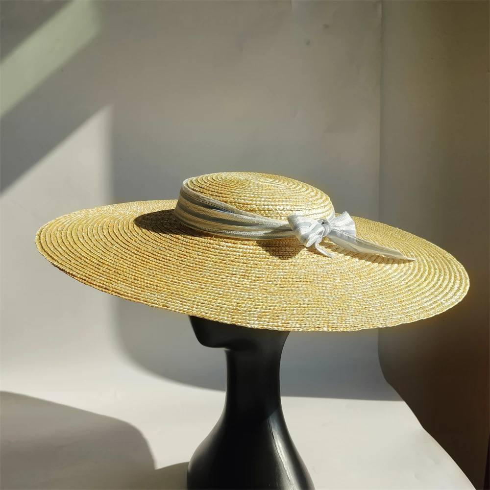 women spring wide brim chic straw hat fashion straw hat Picnic boater wedding straw hat vacation sun hat beach summer hat travel 260209