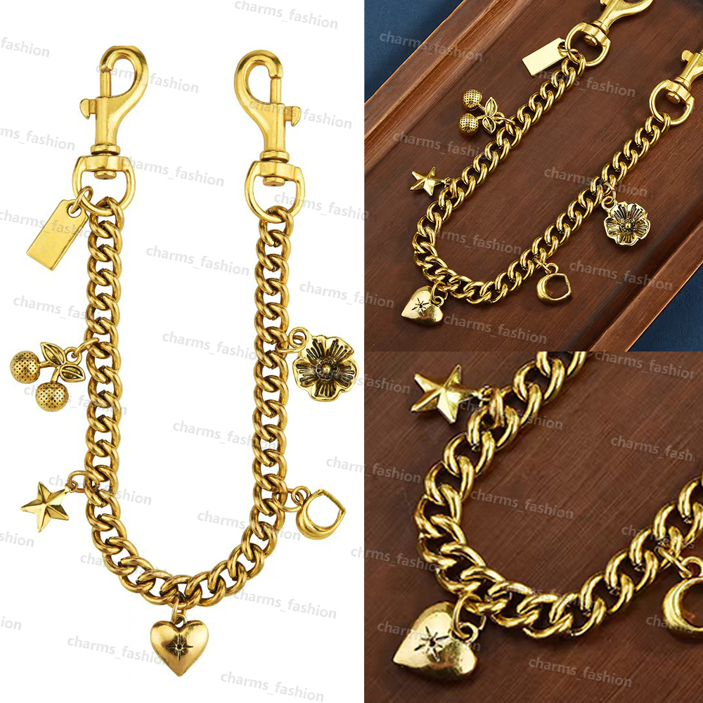 Bag Charm resin Brass Red Cherry Apple metal Maple Brass Key Chain Wallet Keychains Keyring Designer Keychain Luxury women Bag Charms with box