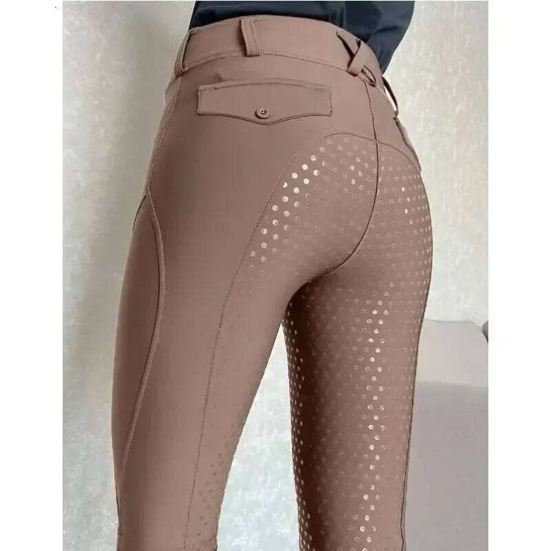 Black Full Seat Silicone Breeches Anti-pilling Horse Tights Women Riding Pant Equestrian Clothes 26Y0211