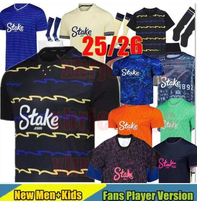25 26 Evertoon Soccer Jerseys NDIAYE BRANTHWAITE CALVERT-LEWIN HARRISON MYKOLENKO DOUCOURE TARKOWSKI COLNMAN YOUNG GUEYE PICKFORD 2025 2026 football men kids kit