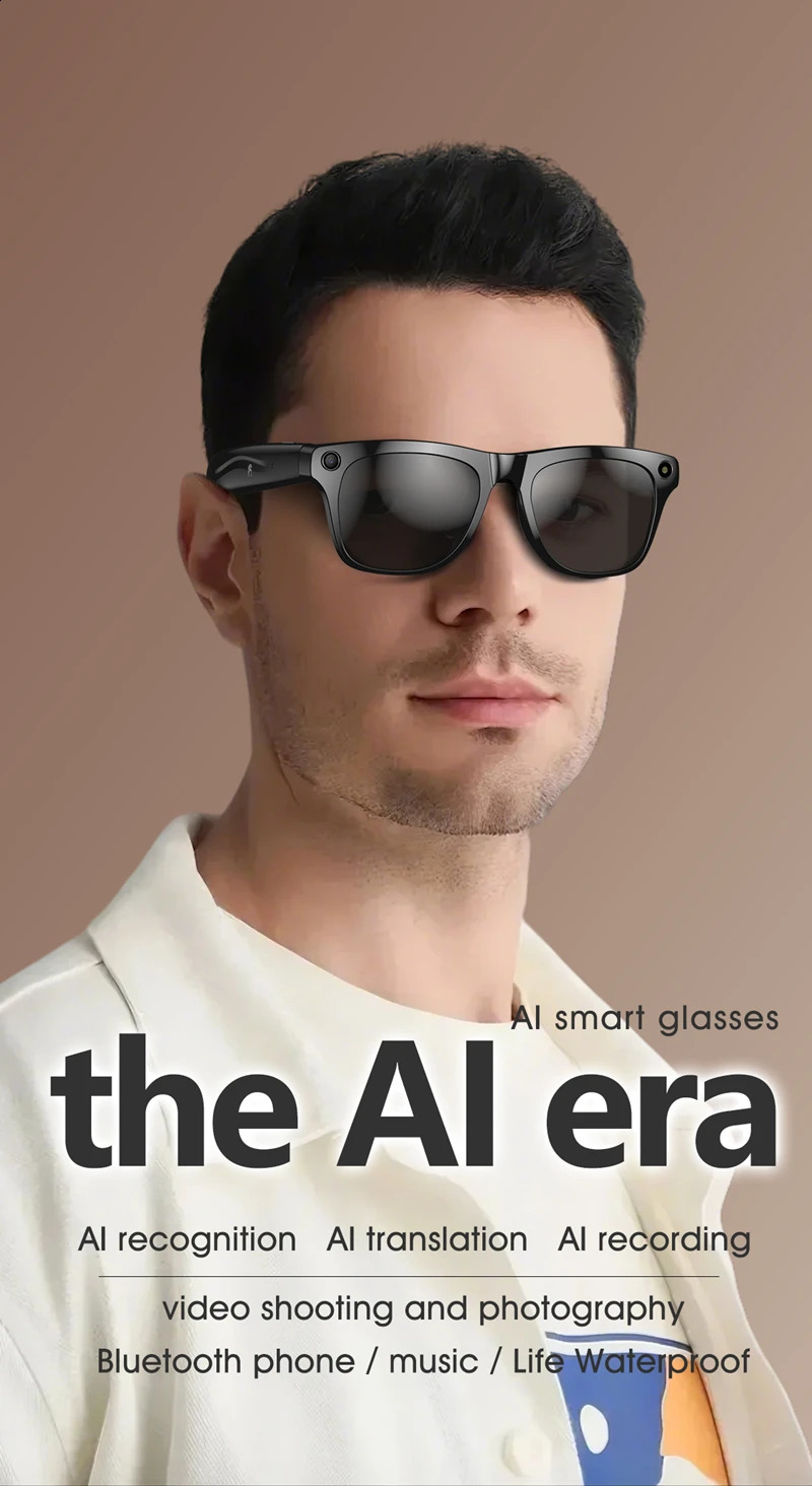 Smart Glasses with Camera, 100 MP Camera - 1080p HD Video Recording, Bluetooth Connectivity, Voice Assistant Control, iOS-Compatible Wearable Eyewear  - view 6
