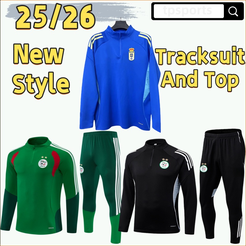 2025 2026 Real Oviedo tracksuit top long training suit kit uniform adult sweatshirt Sweater sets men 25/26 Algeria