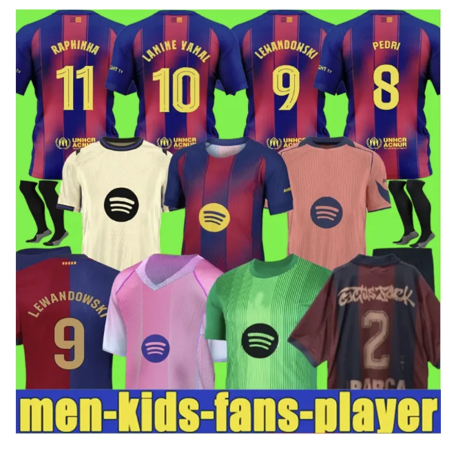 25 26 barcelona 8 PEDRI 19 LAMINE YAMAL 10 Soccer Jersey 9 LEWANDOWSKI FC 7 FERRAN 6 GAVI Camiseta De Football Shirt AUBA JOAO CANCELO F. DE JONG 2025 2026 Men